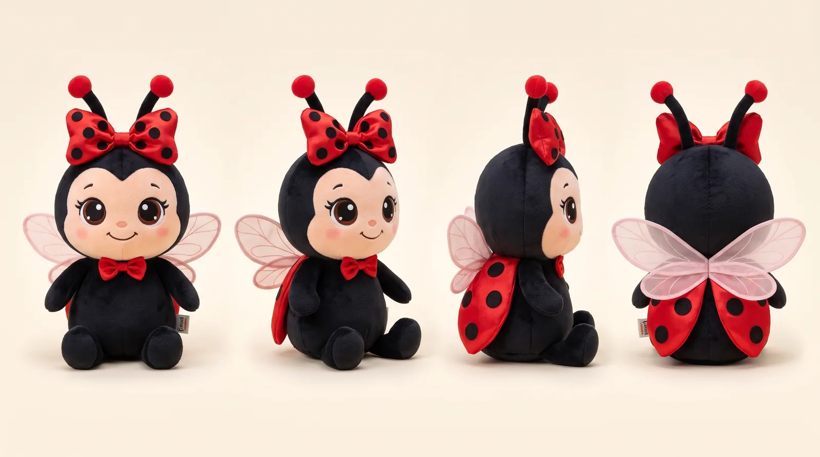 AmeBug plush, four angles